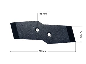 Dłuto lemiesza lewe 622129 pług Kuhn Huard Stal Borowa
